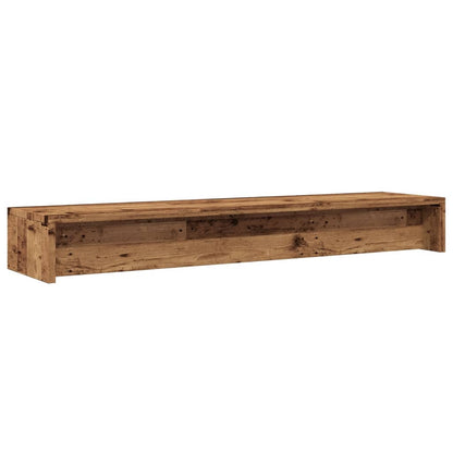 Monitorstandaard 100x24x13 cm bewerkt hout oud houtkleurig