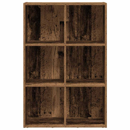 Boekenkast/dressoir 66x30x98 cm bewerkt hout oud houtkleurig