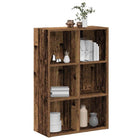 Boekenkast dressoir 66x30x98 cm bewerkt hout oud houtkleurig