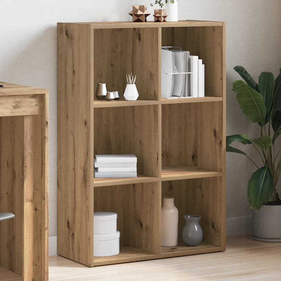 Boekenkast/dressoir 66x30x98 cm bewerkt hout artisanaal eiken