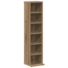 Cd-kast 21x20x88 cm bewerkt hout artisanaal eikenkleurig