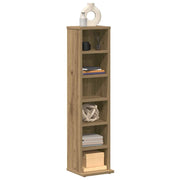 Cd-kast 21x20x88 cm bewerkt hout eikenkleurig
