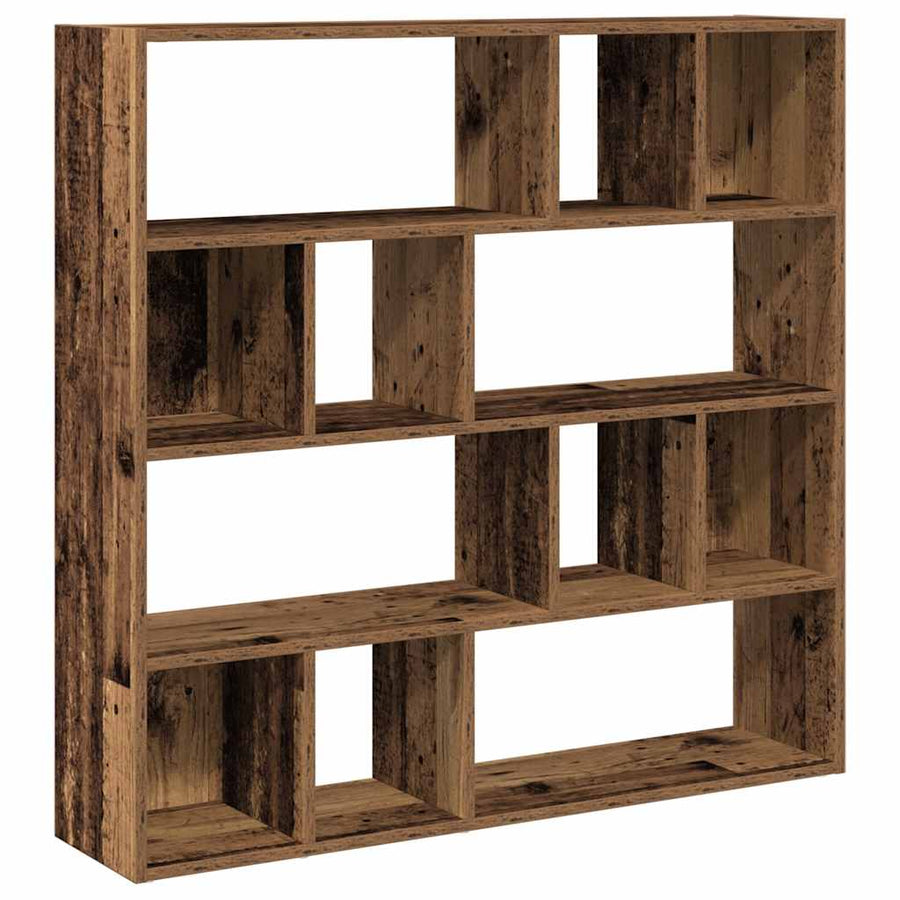 Boekenkast/kamerscherm 105x24x102 cm oud houtkleurig