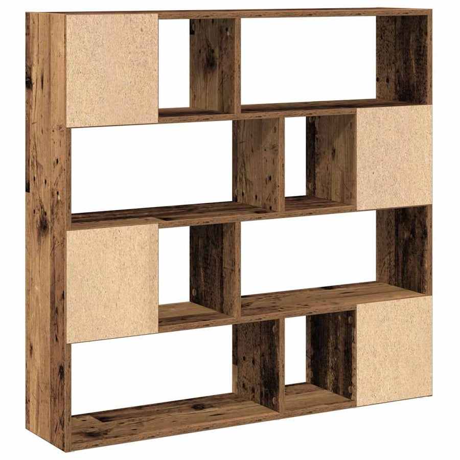 Boekenkast/kamerscherm 105x24x102 cm oud houtkleurig