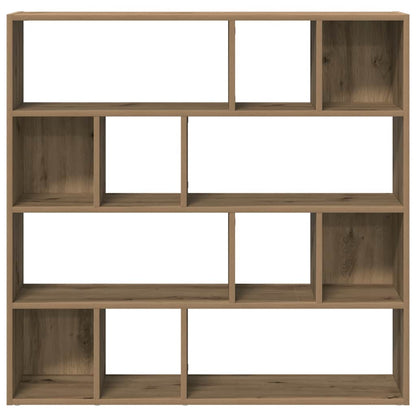 Boekenkast/kamerscherm 105x24x102 cm artisanaal eikenkleur