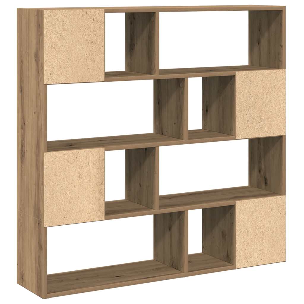 Boekenkast/kamerscherm 105x24x102 cm artisanaal eikenkleur