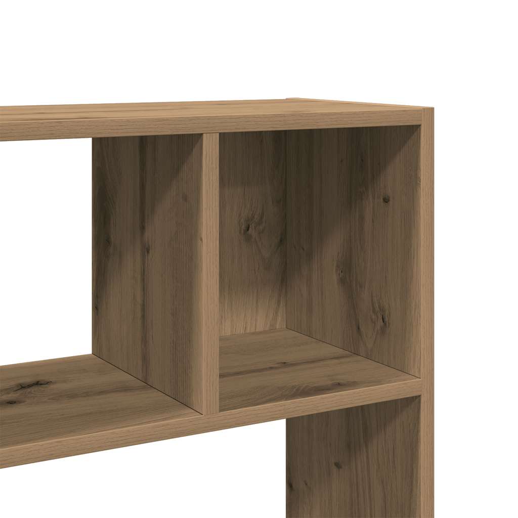 Boekenkast/kamerscherm 105x24x102 cm artisanaal eikenkleur