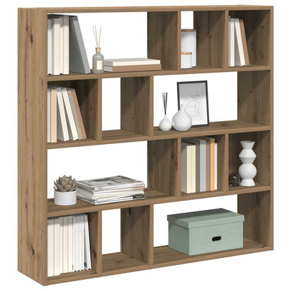 Boekenkast/kamerscherm 105x24x102 cm artisanaal eikenkleur