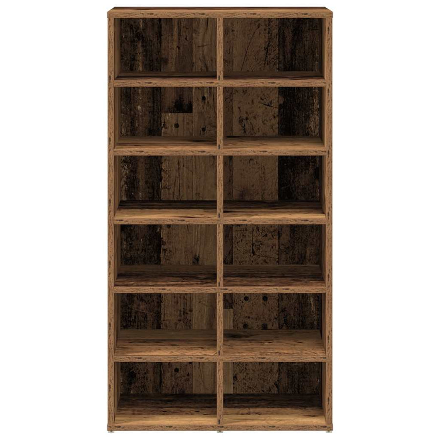 Schoenenrek 54x34x100,5 cm bewerkt hout oud houtkleurig