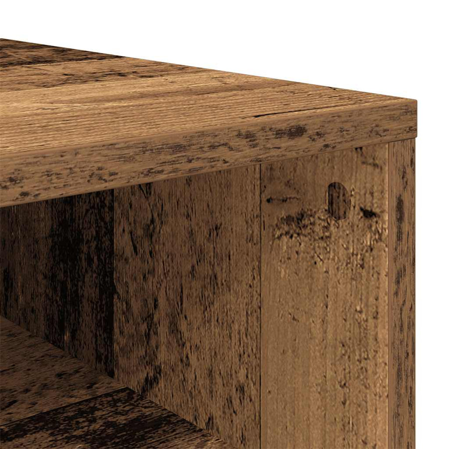 Schoenenrek 54x34x100,5 cm bewerkt hout oud houtkleurig