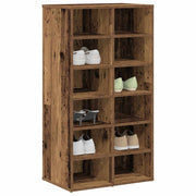 Schoenenrek 54x34x100,5 cm bewerkt hout oud houtkleurig