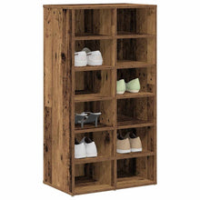 Schoenenrek 54x34x100,5 cm bewerkt hout oud houtkleurig