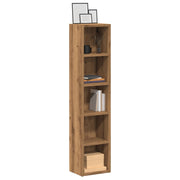 CD-kasten 2 stuks 21x16x93,5 cm bewerkt hout eiken