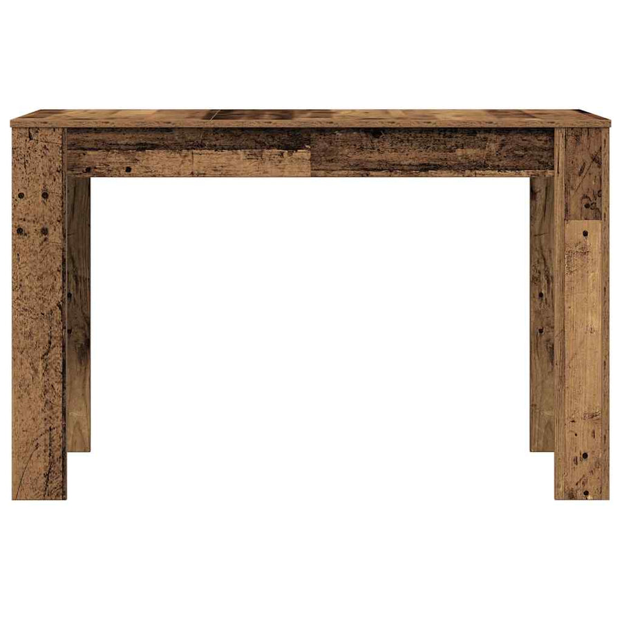 Eettafel 120x60x76 cm bewerkt hout oud houtkleurig