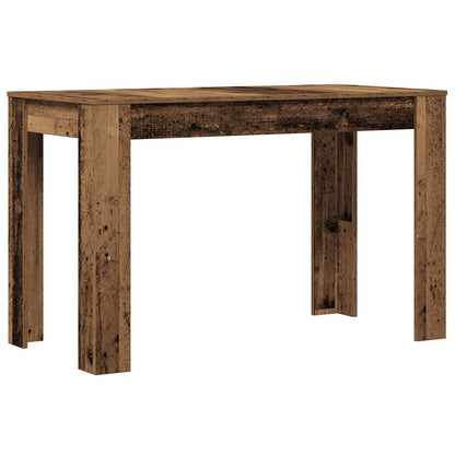 Eettafel 120x60x76 cm bewerkt hout oud houtkleurig