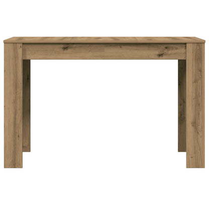 Eettafel 120x60x76 cm bewerkt hout artisanaal eikenkleur