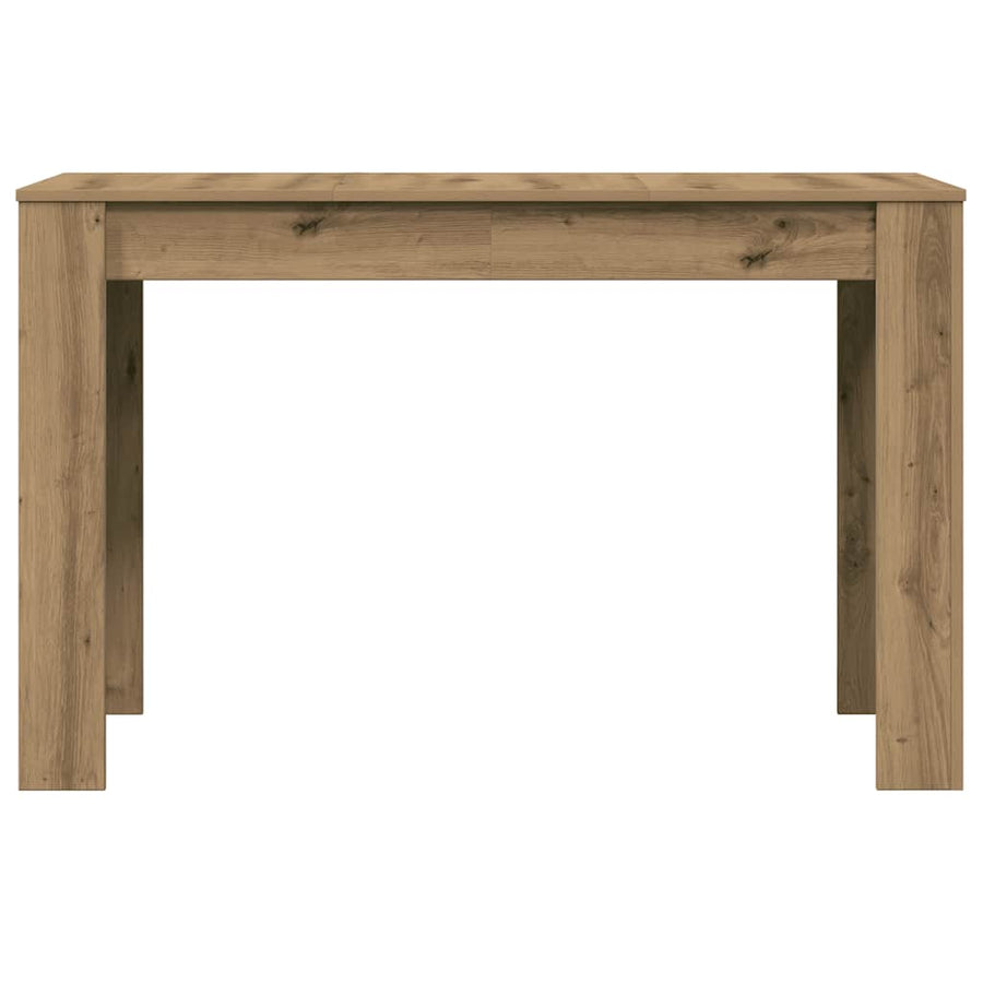 Eettafel 120x60x76 cm bewerkt hout artisanaal eikenkleur