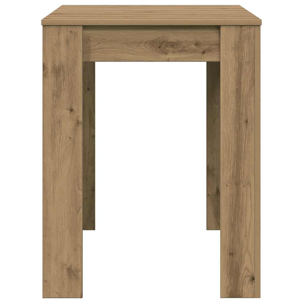 Eettafel 120x60x76 cm bewerkt hout artisanaal eikenkleur