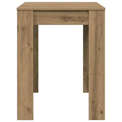 Eettafel 120x60x76 cm bewerkt hout artisanaal eikenkleur