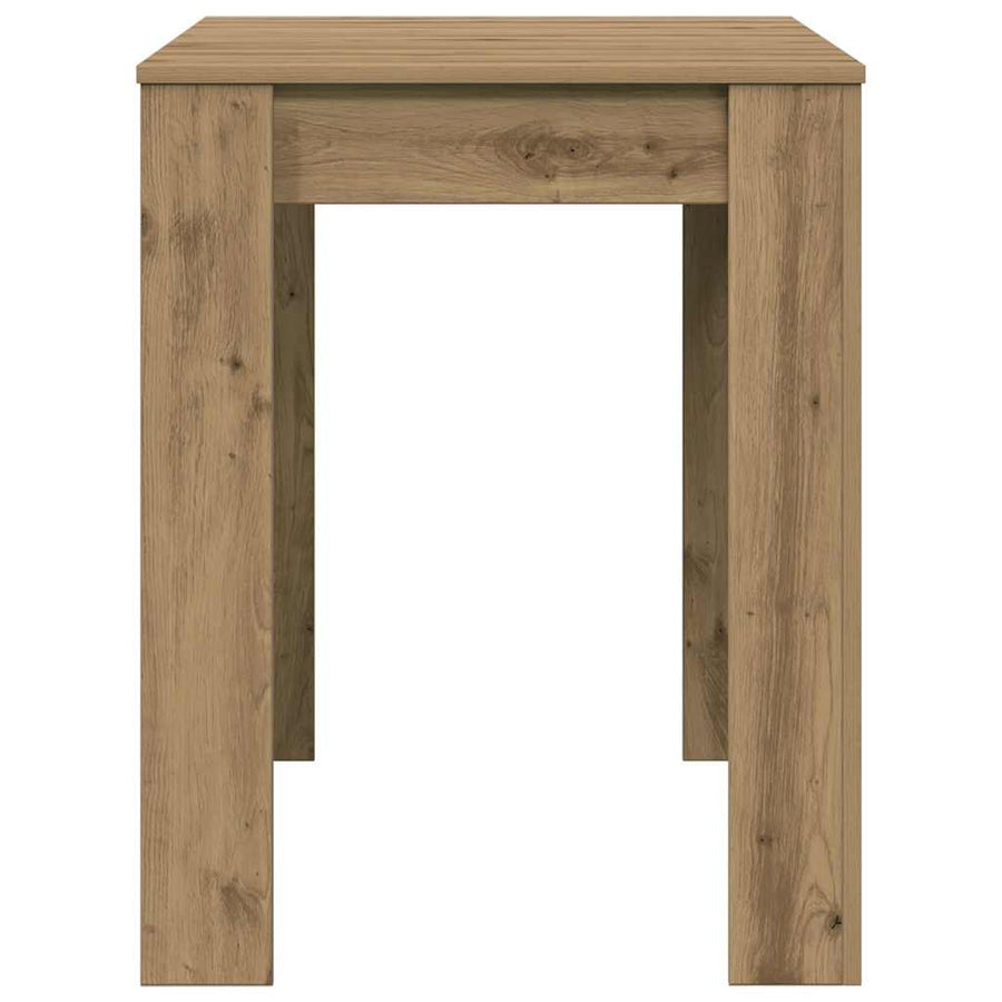Eettafel 120x60x76 cm bewerkt hout artisanaal eikenkleur