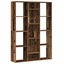 Kamerscherm/boekenkast 100x24x140 cm bewerkt hout oud hout