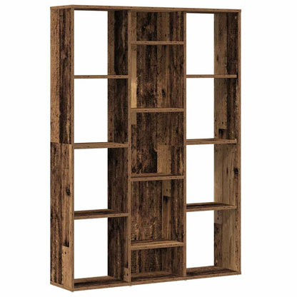 Kamerscherm/boekenkast 100x24x140 cm bewerkt hout oud hout