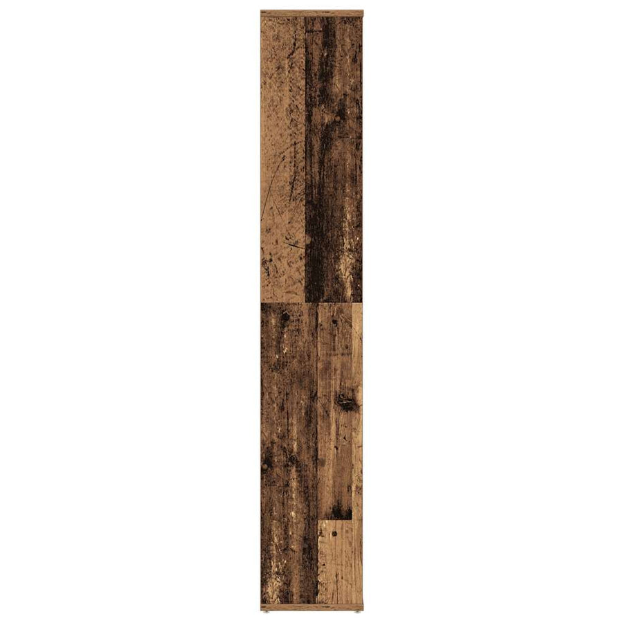 Kamerscherm/boekenkast 100x24x140 cm bewerkt hout oud hout