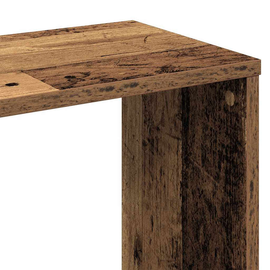 Kamerscherm/boekenkast 100x24x140 cm bewerkt hout oud hout