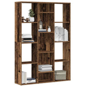 Kamerscherm boekenkast 100x24x140 cm bewerkt hout oud hout