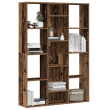 Kamerscherm/boekenkast 100x24x140 cm bewerkt hout oud hout