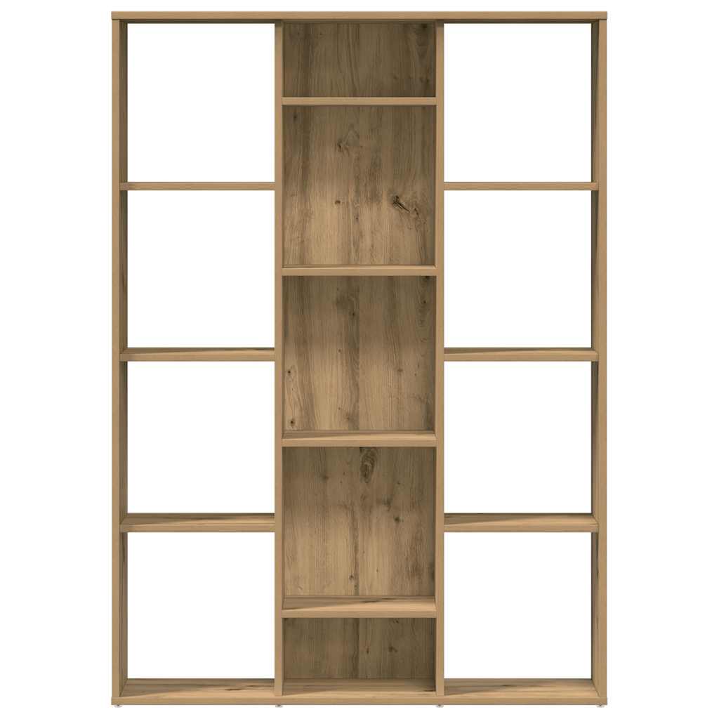 Kamerscherm/boekenkast 100x24x140 cm bewerkt hout eikenkleurig