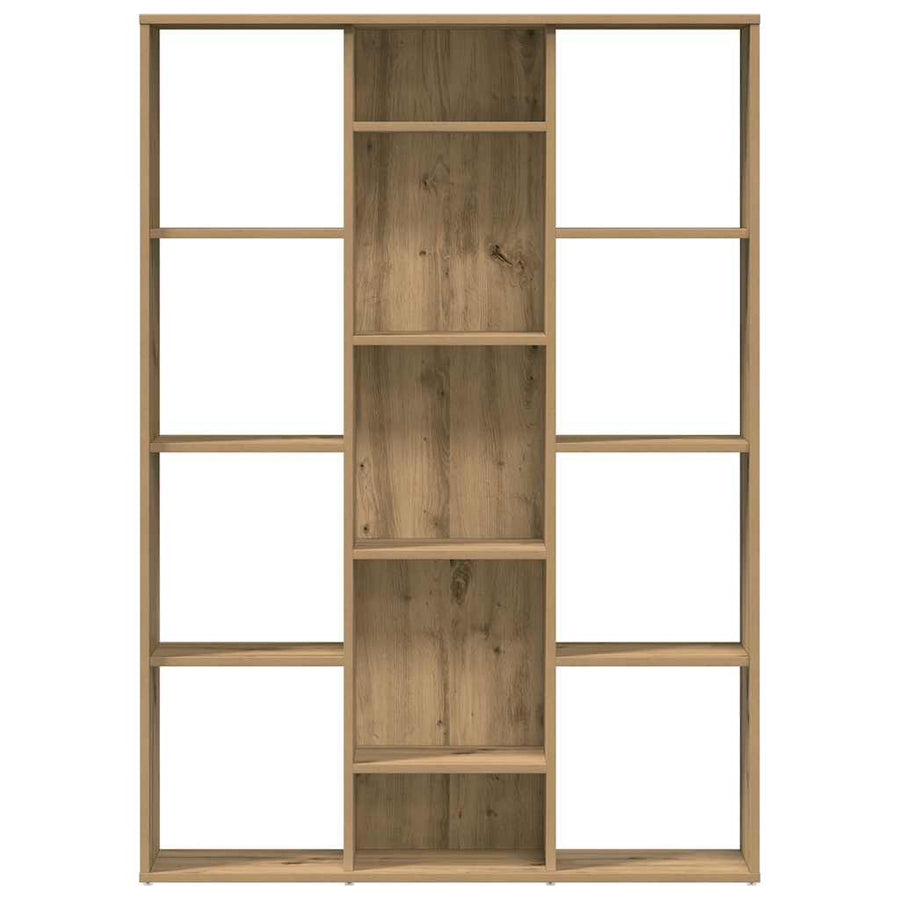 Kamerscherm/boekenkast 100x24x140 cm bewerkt hout eikenkleurig