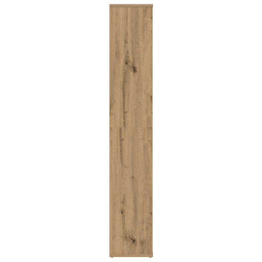 Kamerscherm/boekenkast 100x24x140 cm bewerkt hout eikenkleurig