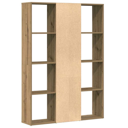 Kamerscherm/boekenkast 100x24x140 cm bewerkt hout eikenkleurig