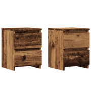 Nachtkastjes 2 st 30x30x40 cm bewerkt hout