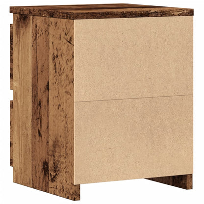 Nachtkastjes 2 st 30x30x40 cm bewerkt hout oud houtkleurig