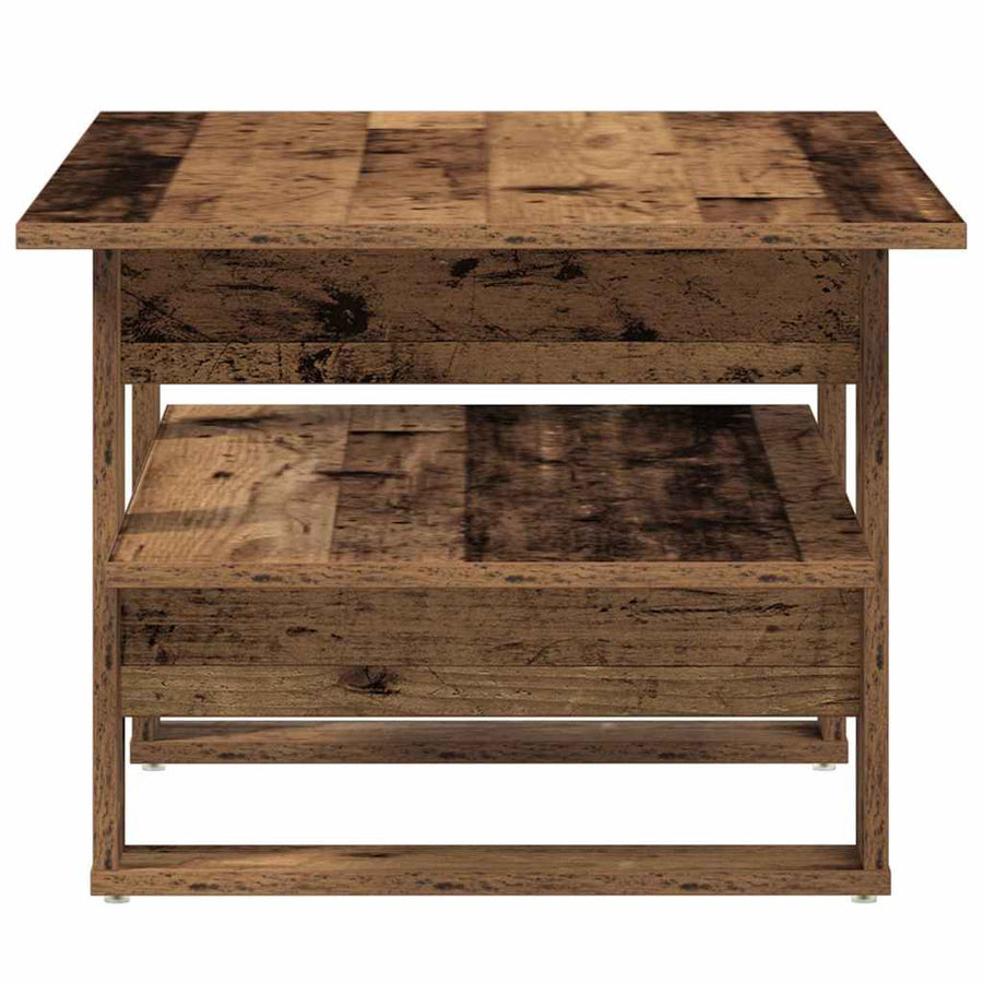 Salontafel 102x55x42 cm bewerkt hout oud houtkleurig