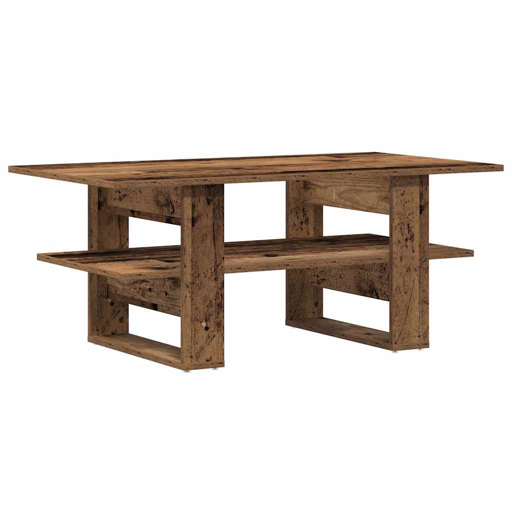Salontafel 102x55x42 cm bewerkt hout oud houtkleurig