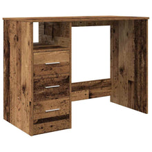 Bureau 102x76x50 cm bewerkt hout oud houtkleurig