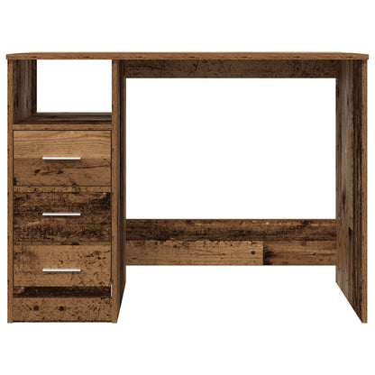 Bureau 102x76x50 cm bewerkt hout oud houtkleurig