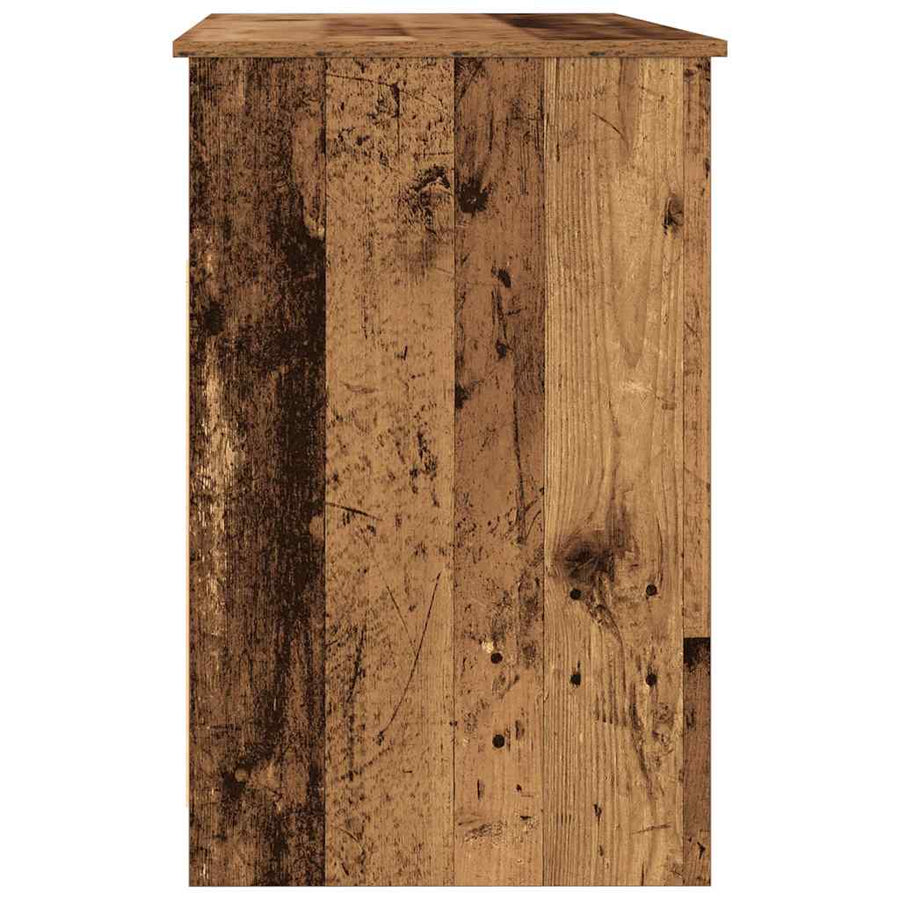 Bureau 102x76x50 cm bewerkt hout oud houtkleurig