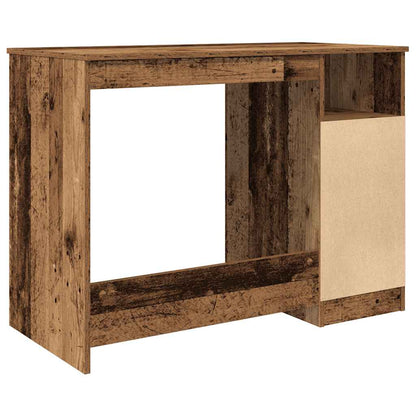 Bureau 102x76x50 cm bewerkt hout oud houtkleurig