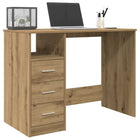 Bureau 102x50x76 cm bewerkt hout eikenkleur