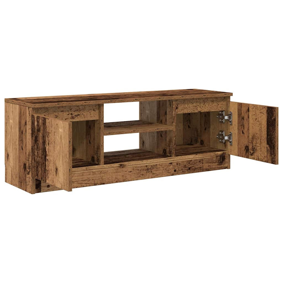 Tv-meubel 102x30x36 cm bewerkt hout oud houtkleurig