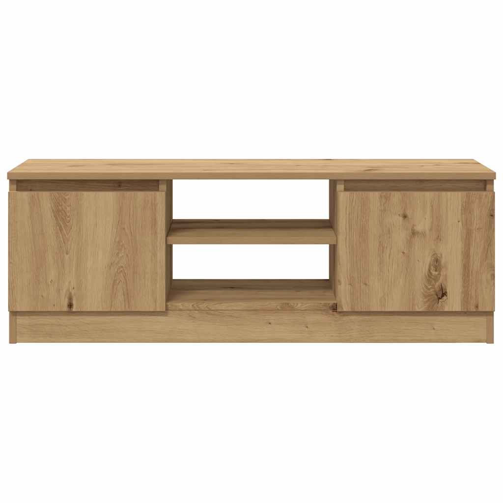 Tv-meubel 102x30x36 cm bewerkt hout artisanaal eikenkleur