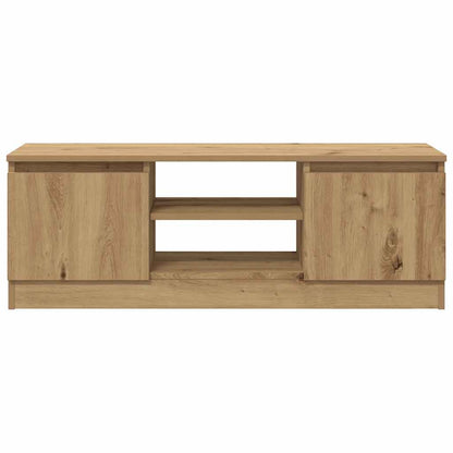 Tv-meubel 102x30x36 cm bewerkt hout artisanaal eikenkleur