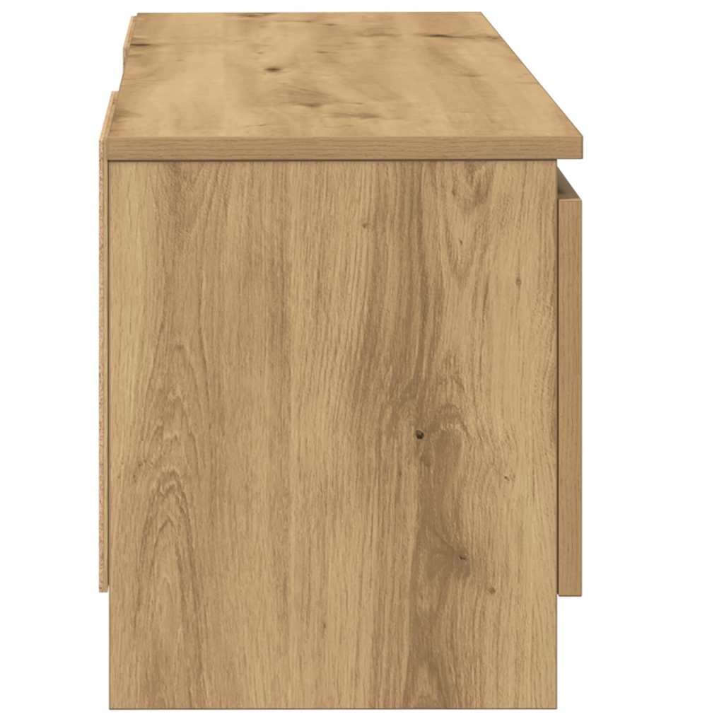 Tv-meubel 102x30x36 cm bewerkt hout artisanaal eikenkleur