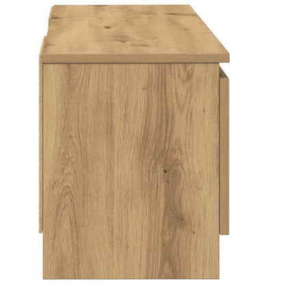 Tv-meubel 102x30x36 cm bewerkt hout artisanaal eikenkleur