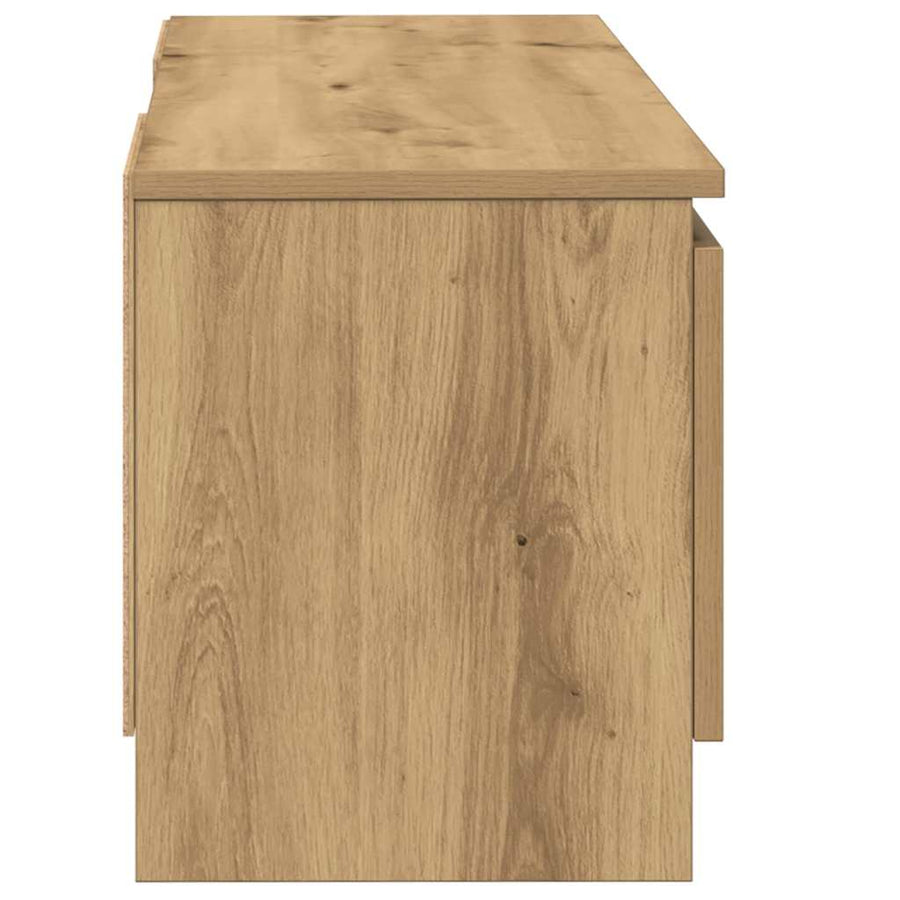 Tv-meubel 102x30x36 cm bewerkt hout artisanaal eikenkleur