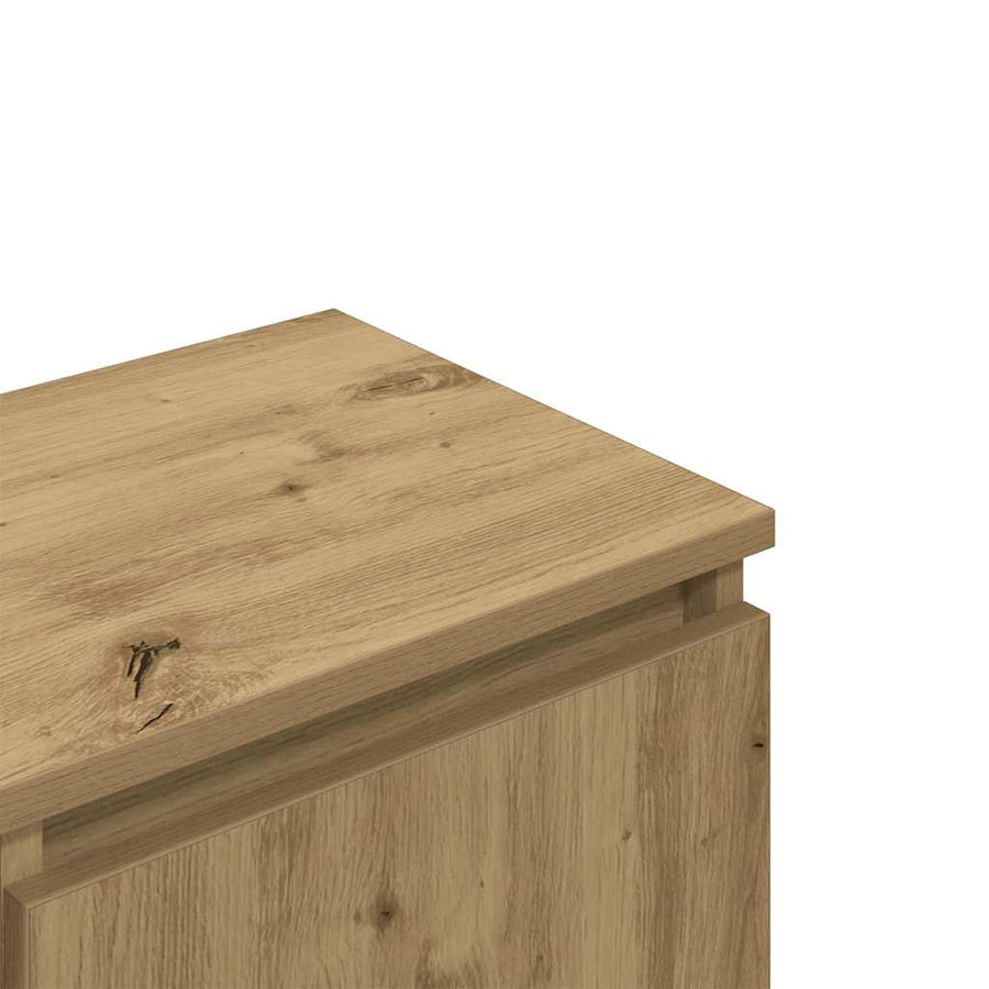 Tv-meubel 102x30x36 cm bewerkt hout artisanaal eikenkleur